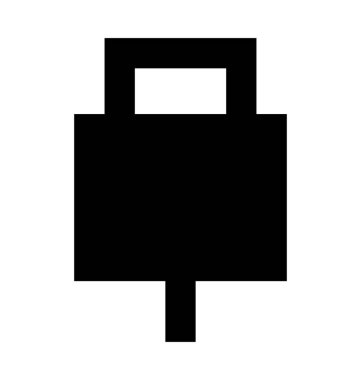 USB fiş düz vektör simgesi