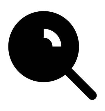 Büyüteç düz vektör simgesi