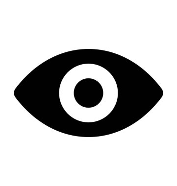 Göz Düz Vektör Simgesi