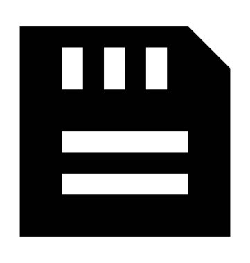 Bellek Kartı Düz Vektör Simgesi