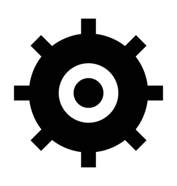 COG düz vektör simgesi