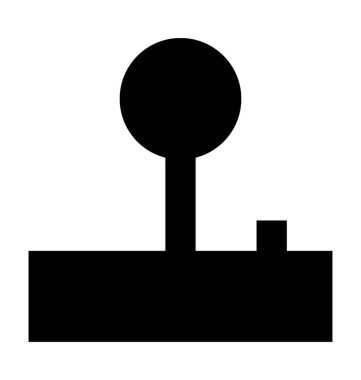 joystick düz vektör simgesi