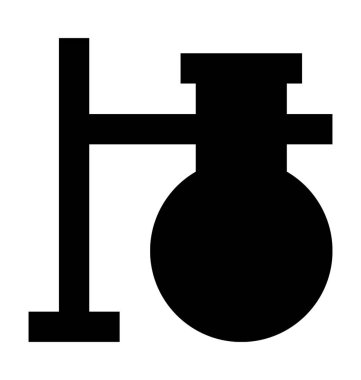 Laboratuvar Deney düz vektör simgesi