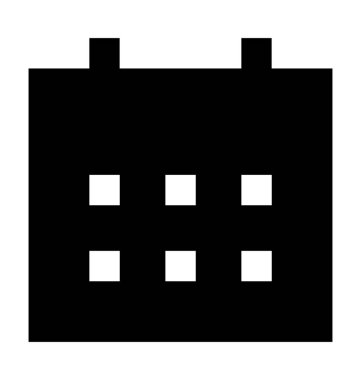 Takvim Düz Vektör Simgesi