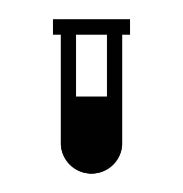 Tüp düz vektör simgesi