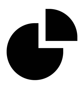 Pasta grafiği düz vektör simgesi