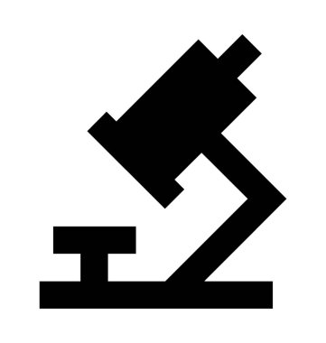 mikroskop düz vektör simgesi