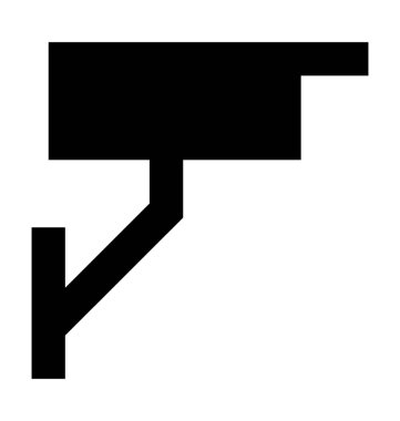 Güvenlik kamera düz vektör simgesi