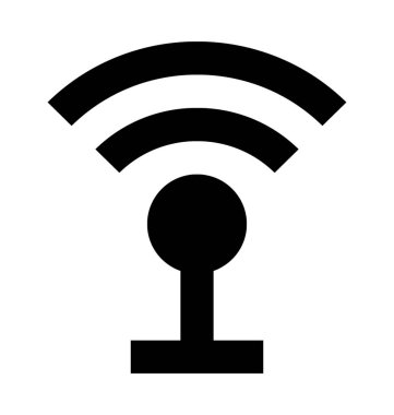 WiFi kule düz vektör simgesi