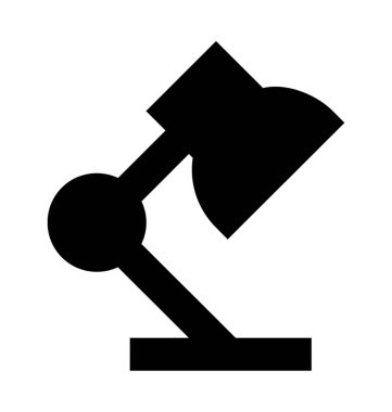 Masa lambası düz vektör simgesi