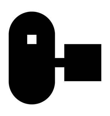 Video kamera düz vektör simgesi