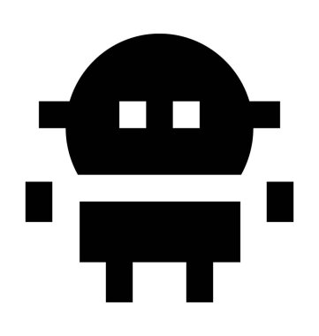 robot düz vektör simgesi