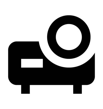 Projektör düz vektör simgesi