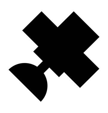 Uydu düz vektör simgesi