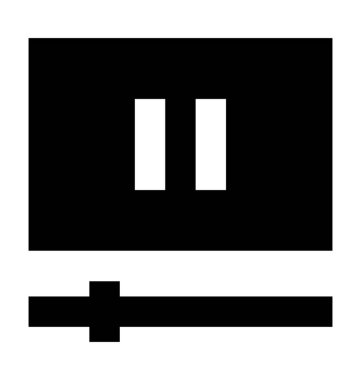Media Player düz vektör simgesi