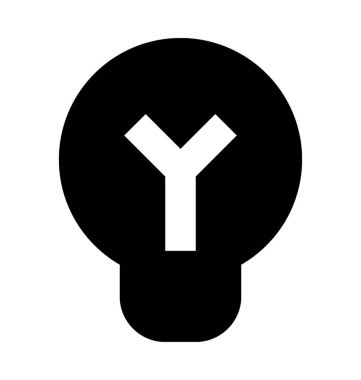 Ampul Düz Vektör Simgesi