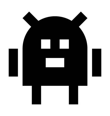 Android Robot düz vektör simgesi