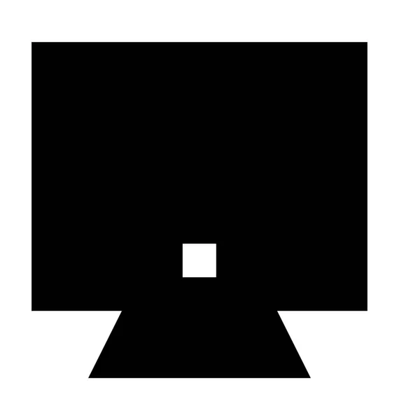 Значок Плоского Вектора Монитора — стоковый вектор