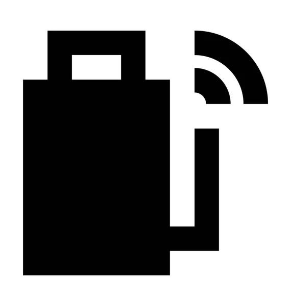 Platte Vector Pictogram Van Netwerkadapter Van Usb — Stockvector