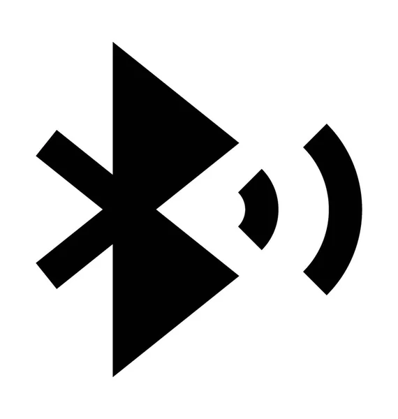Flaches Vektor Symbol Für Bluetooth Konnektivität — Stockvektor