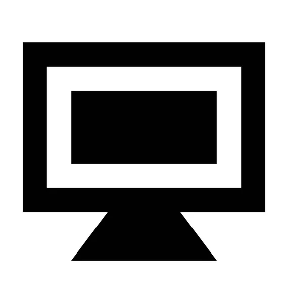 Monitor Vlakke Vector Pictogram — Stockvector