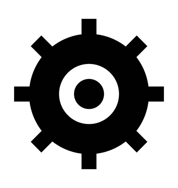 Cog Flat Vector Icon — Stock Vector