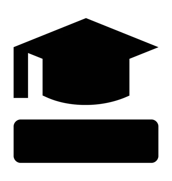 Graduação Flat Vector Icon — Vetor de Stock