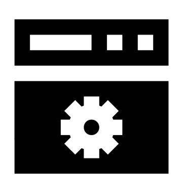 Web ayarı düz vektör simgesi