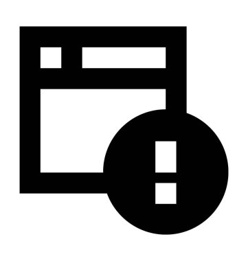 Web hata düz vektör simgesi