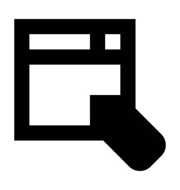 Web editörü düz vektör simgesi