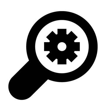 Arama ayarları düz vektör simgesi