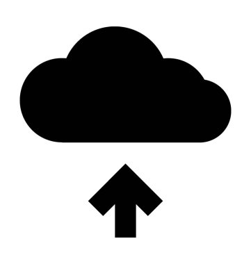 Bulut Gönderme Düz Vektör Simgesi