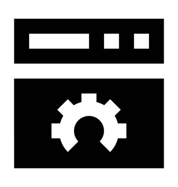 Web ayarı düz vektör simgesi