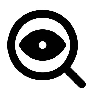 Büyüteç düz vektör simgesi