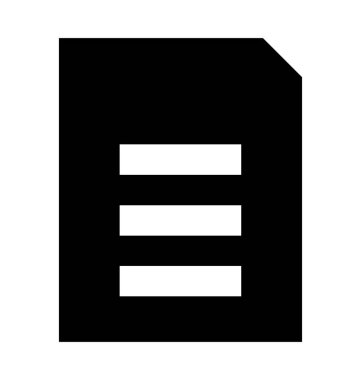 belge düz vektör simgesi