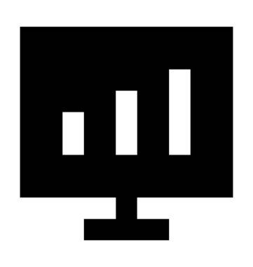 Grafik sunum düz vektör simgesi