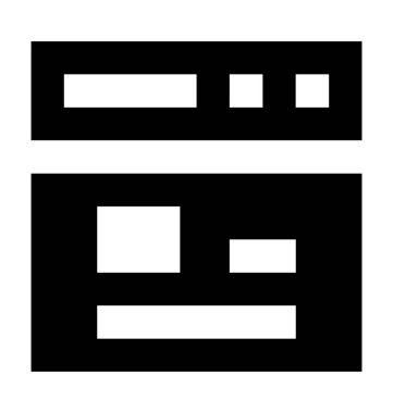 Web şablonu düz vektör simgesi