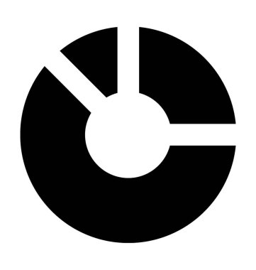 Pasta grafiği düz vektör simgesi