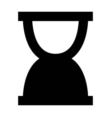 kum saati düz vektör simgesi