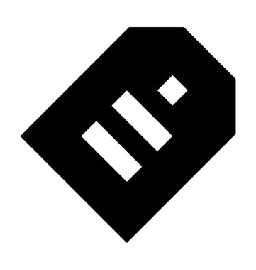 Etiketi düz vektör simgesi