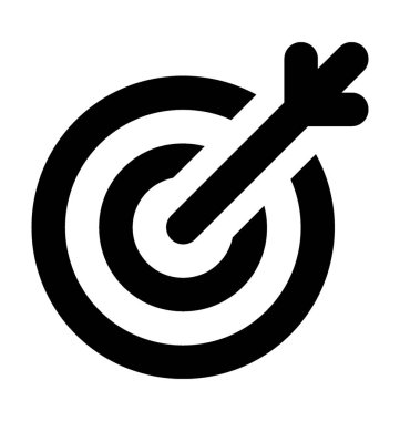 hedef düz vektör simgesi