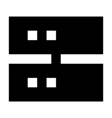 Sunucu Düz Vektör Simgesi