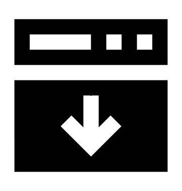 Download tarayıcı düz vektör simge