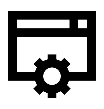 Web ayarı düz vektör simgesi