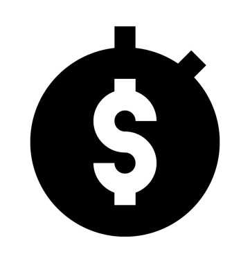 Dolar düz vektör simgesi