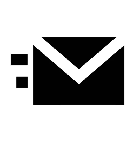 Enviar Correo Plano Vector Icono — Vector de stock