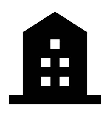 Ofis bloğu düz vektör simgesi