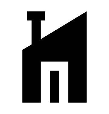 Kulübe düz vektör simgesi