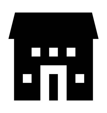 Kırsal ev düz vektör simgesi