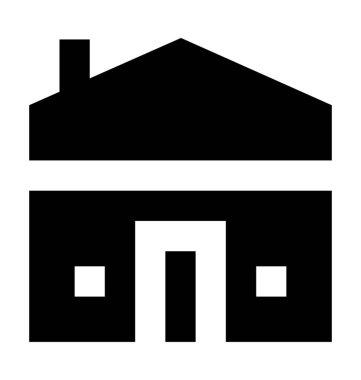 Konak düz vektör simgesi